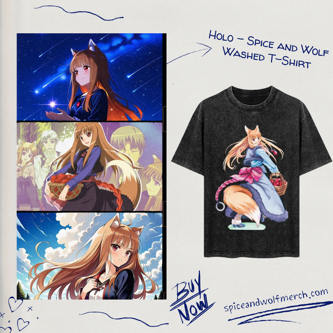 Holo - Spice and Wolf PTTT2705 Washed T-Shirt 